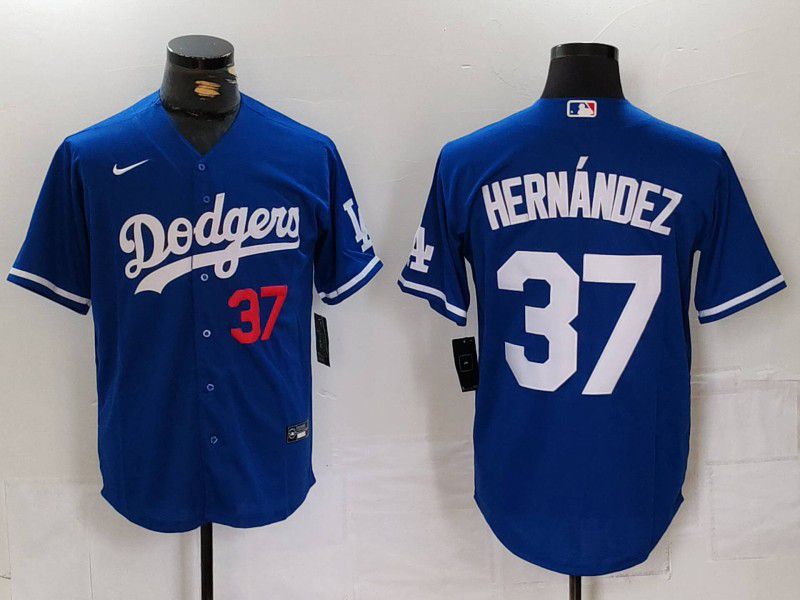 Men Los Angeles Dodgers #37 Hernandez Blue Nike Game 2024 MLB Jersey style 7242->los angeles dodgers->MLB Jersey